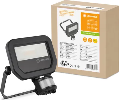 Obrázok produktu pre LED reflektor Vonkajší reflektor 10W 1100lm 3000K IP65 čierny so senzorom pohybu a súmraku Reflektor Ledvance