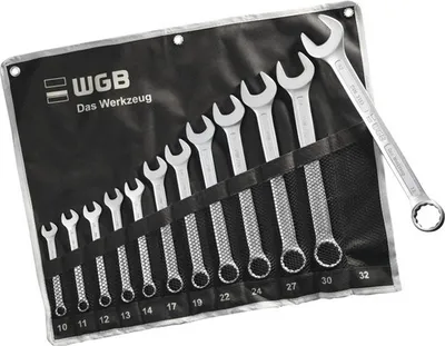 Produktbild von Ringmaulschlüssel-Satz WGB 12-tlg in Rolltasche