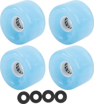 Zdjęcie produktu dla 4-częściowy zestaw kółek do deskorolki 78A Twardośćpoliuretan Półprzezroczysty migający Longboard Roller Blue