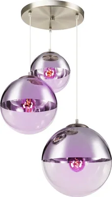 Produktbild von RGB LED Hängeleuchte, 3-Flammig, Glas Kugeln, Chrom, D 51 cm