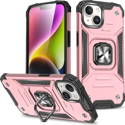 Produktbild von Ring Armor Roségold iPhone 15 Plus Fingerringhülle