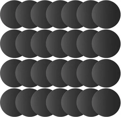 Produktbild von Famanu Metallplättchen Set Schwarz - 28 Stück selbstklebend