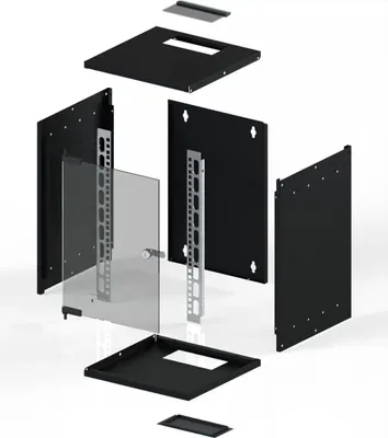Produktbild von EFB 19" EFB Profilschienen 12HE, Set 2 Stückfür Wandgehäuse