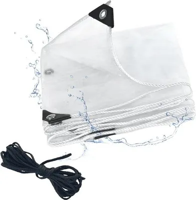 Produktbild von Famanu Abdeckplane Transparent Wasserfest - 3 x 5 m
