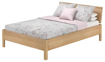 Produktbild von Metallfreies Doppelbett aus Buchenholz 140x200 mit wählbaren Zubehör V-60.93-14ohne Zubehör