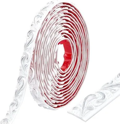 Obrázok produktu pre Flexibilná lišta na stenu, šírka 0,75 palca – strieborná – samolepiaca – vodotesná – natierateľná – rohová lišta – lišta na obklady – podlaha.