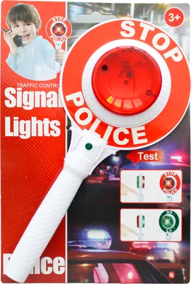 Obrázok produktu pre EDUPLAY 120569 Policajná naberačka so svetlom, Ø 11,5 x 25 cm, zelená/červená/biela
