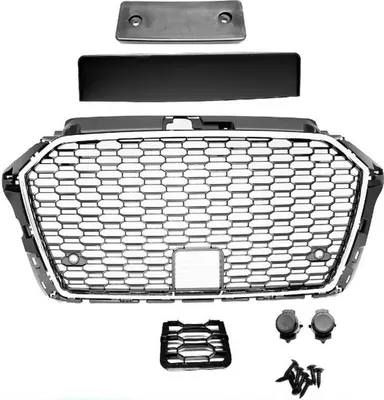 Griglia Radiatore Sportiva A Nido D'Ape Per VW Golf 7 - Con Barra Rossa, Qualità OEM - Foto 6