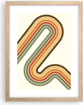 Produktbild von Gerahmtes Poster - Rahmen in heller Eiche - Abstraktion Weg Gürtel - 30x40 cm - Wand Bild - Wanddeko - Wandbilder - Kunstposter - Wandposter - Bilderrahmen - Bilder - Kunstdruck - P2NPA30x40-4425