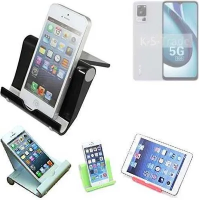 Produktbild von K-S-Trade Handy-Ständer kompatibel mit Lava Blaze 1X 5G faltbarer Tischständer Smartphone Tablet Halterung Reise