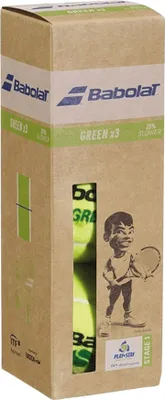 Produktbild von Babolat Green x3, Druckloser Tennisball, Play + Stay Phase 1 Ball, Gelb, Gummi, 3 Stück(e), Unisex