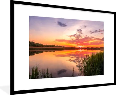 Produktbild von MuchoWow® Gerahmtes Poster Wasser - Luft - Natur 90x60 cm - Poster mit Schwarzem Bilderrahmen Wandposter Rahmen Foto Bilder - Wanddekoration - Fotos