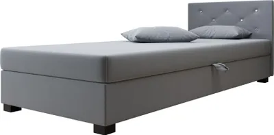 Obrázek produktu pro Pilloline skříňová postel OLET 110x195 kompletní sada s matrací Bonell, čalouněná postel se zásuvkami - tyrkysová, SAWANA 72