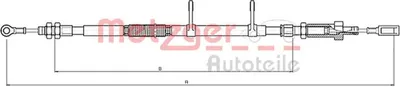 Produktbild von METZGER Handbremsseil Seilzug Feststellbremse für FIAT Ducato Kastenwagen (250, 290) Vorne 10.4740