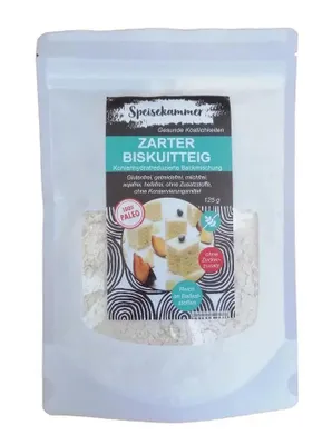 Produktbild von 125g Speisekammer Zarter Biskuitteig Backmischung / paleo / glutenfrei / maisfrei / sojafrei / kohlenhydratreduziert