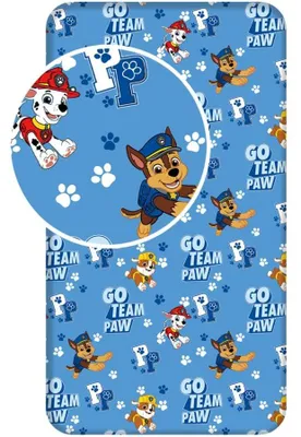 Produktbild von Bettlaken Paw Patrol 90 x 200 cm - 100% Baumwolle für Einzelbett