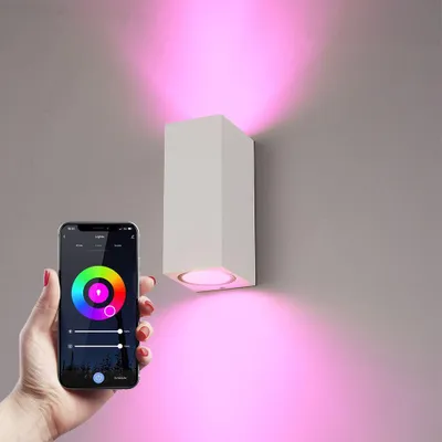 Produktbild von hoftronicsmart LED Wandleuchte 11W 800lm RGBWW IP65 Weiß GU10 Up Downlight