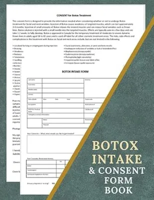 Productafbeelding van Intake- en toestemmingsformulier voor Botox behandelingen - 122 pagina's voor esthetici, met ruimte voor medische geschiedenis en handtekening