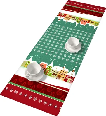 Produktbild von BERTONI Filz Tischläufer, Tischdecke mit Muster Bank Tischdekoration CAROL - 95 cm x 33 cm