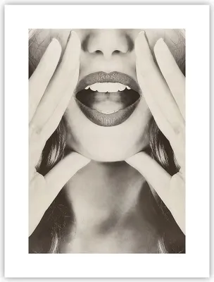 Produktbild von Poster - Poster ohne Rahmen - Frau Mund Geheimnis - 30x40 cm - Wand Bild - Wanddeko - Wandbilder - Kunstposter - Wandposter - Bilder - Kunstdruck - Wanddekoration - Wandbild - P2XPA30x40-4920