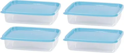 Image de Boite MagicHome Lunchbox set YH126, rectangulaires, set de 4 pieces, 1000 ml, 215x155x55 mm