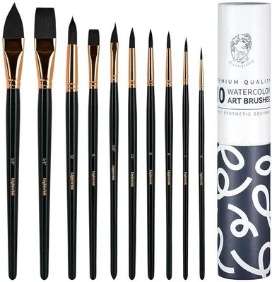 Produktbild von Aquarellpinsel Set weich synthetisch 10-teilig