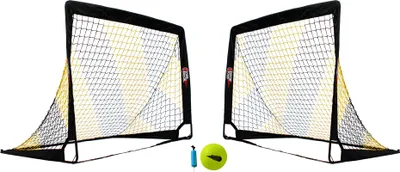 Produktbild von 2er Set POP UP Tore - 0,9mx0,6m - mit POWERSHOT Ball und Pumpe inkl.