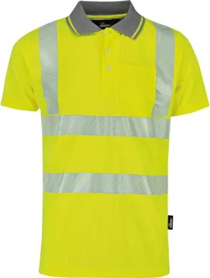Produktbild von Vizwell Herren Warnschutz Poloshirt VWPS3N Coolpass Gr. XS gelb