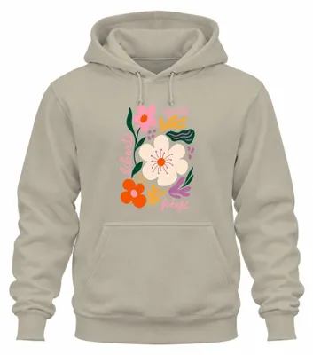 Immagine prodotto di Liberté Égalité Fckafd Blumen, felpa con cappuccio, stampa floreale, sarcasmo, natura, taglia M