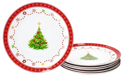 Obrázek produktu pro 6x Vánoční sen pečivo talíř porcelán 6 osob
