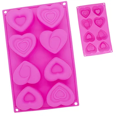 Produktbild von Silikon Backform Muffinform Herzen, verschiedene Motive, 30 x 17,5 x 3,3 cm