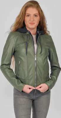 Produktbild von Maze Lederjacke Mico Damen leaf green L