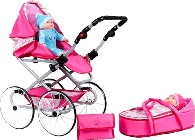 Produktbild von Baby Retro 2in1 New Baby Natalka Puppe Kinderwagen rosa