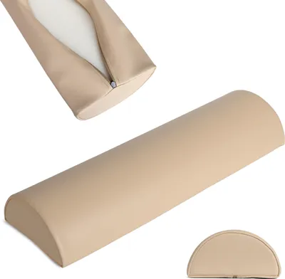 Produktbild von Habys Lagerungsrolle Halbrund, Knierolle Lagerungsrolle, Nackenrolle, Lagerungskissen für Massage und Therapie, Kniehalbrolle, Größe:60x19x9cm Beige