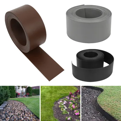 Immagine prodotto di Yakimz Bordo per prato Bordo per letto in ghiaia Bordo per falciatura Bordo per letto Bordo per prato Bordo superiore Sentieri per giardino Bordo per prato Grigio 1000x14cm