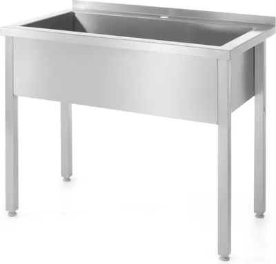 Image de HENDI Evier individuel - soudé, profondeur 700 mm, cuve 300 mm, Profi Line, 800x700x(H)850mm