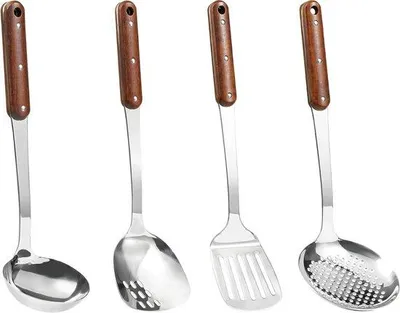 Produktbild von Edelstahl-Wok-Kochgeschirr-Set 4-teilig