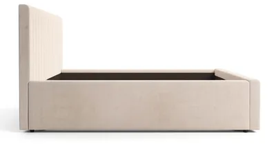 Produktbild von Polsterbett Batina Doppelbett Chenille-Gewebe beige Ausführung wählbar