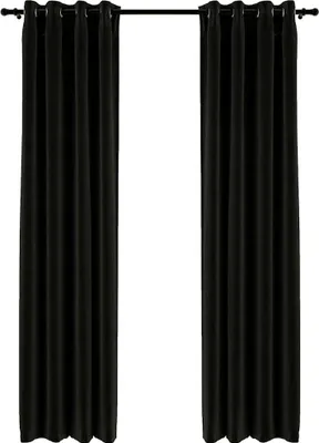 Produktbild von vidaXL Verdunkelungsvorhänge Leinenoptik 2 Stk. Anthrazit 140x245 cm