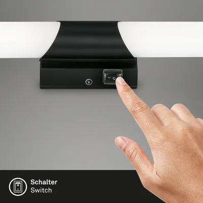 Produktbild von LED Badleuchte, schwarz, LED/11W