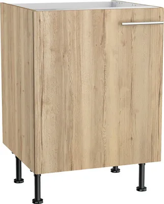 Produktbild von Optifit Spülenschrank Erik290 BxTxH 60 x 58,4 x 87 cm wildeiche strukturiert matt zerlegt Anschlag reversibel KFER SPL60