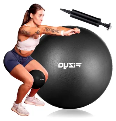 Produktbild von Mini Pilates Ball 22 cm – Softball für Pilates, Gymnastik, Balance und Rehabilitation, mit Handpumpe, Zubehör für Yoga und Fitness
