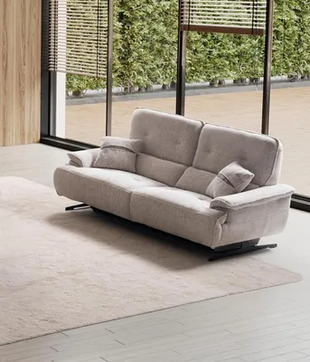 Produktbild von Sofa 3 Sitzer Beige Polster Sofas Design Luxus Textil Couchen Stoff