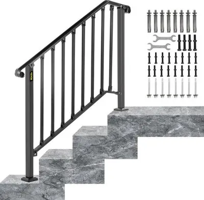 Produktbild von Famanu Balustrade Smeedijzernes Geländer für 3-4 Stufen - Schwarz