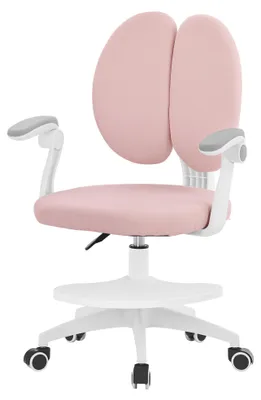 Obrázek produktu pro Ergonomická dětská židle ML-Design, 95–107 cm, růžová, dětská židle s otočným sedákem o 360°, výškově nastavitelná židle pro mládež a děti