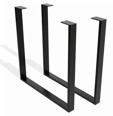 Produktbild von 1xPaar sossai Tischkufen in Schwarz 70x72cm TKW0