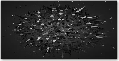Produktbild von Tulup® Leinwandbild - 140x70 cm - Wandkunst - Drucke auf Leinwand - Leinwanddruck  - Kunst: modern & klassisch - Schwarz - 3D-Abstraktion
