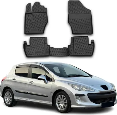 Image de 2007-2014 Peugeot 308 Tapis de sol TPE noir 4 pièces