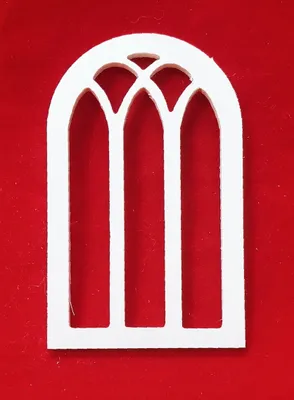 Produktbild von Fensterrahmen aus Sperrholz. Für Puppenstube oder Krippe. 4,9x7,9 cm