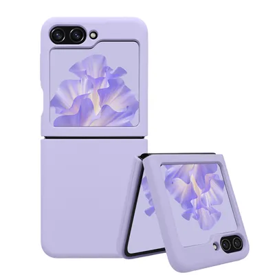 Produktbild von kwmobile Flip Soft Case kompatibel mit Samsung Galaxy Z Flip5 Hülle - Silikon Cover für Foldable Handy - Handyhülle in Lavendel